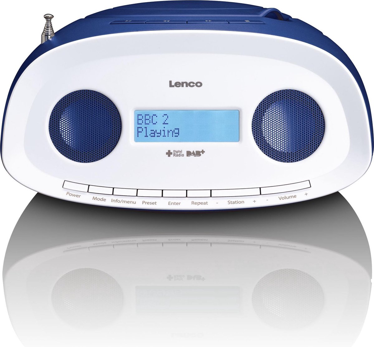 Lenco SCD-69BU - Draagbare DAB+/FM Radio CD-USB-speler - Blauw