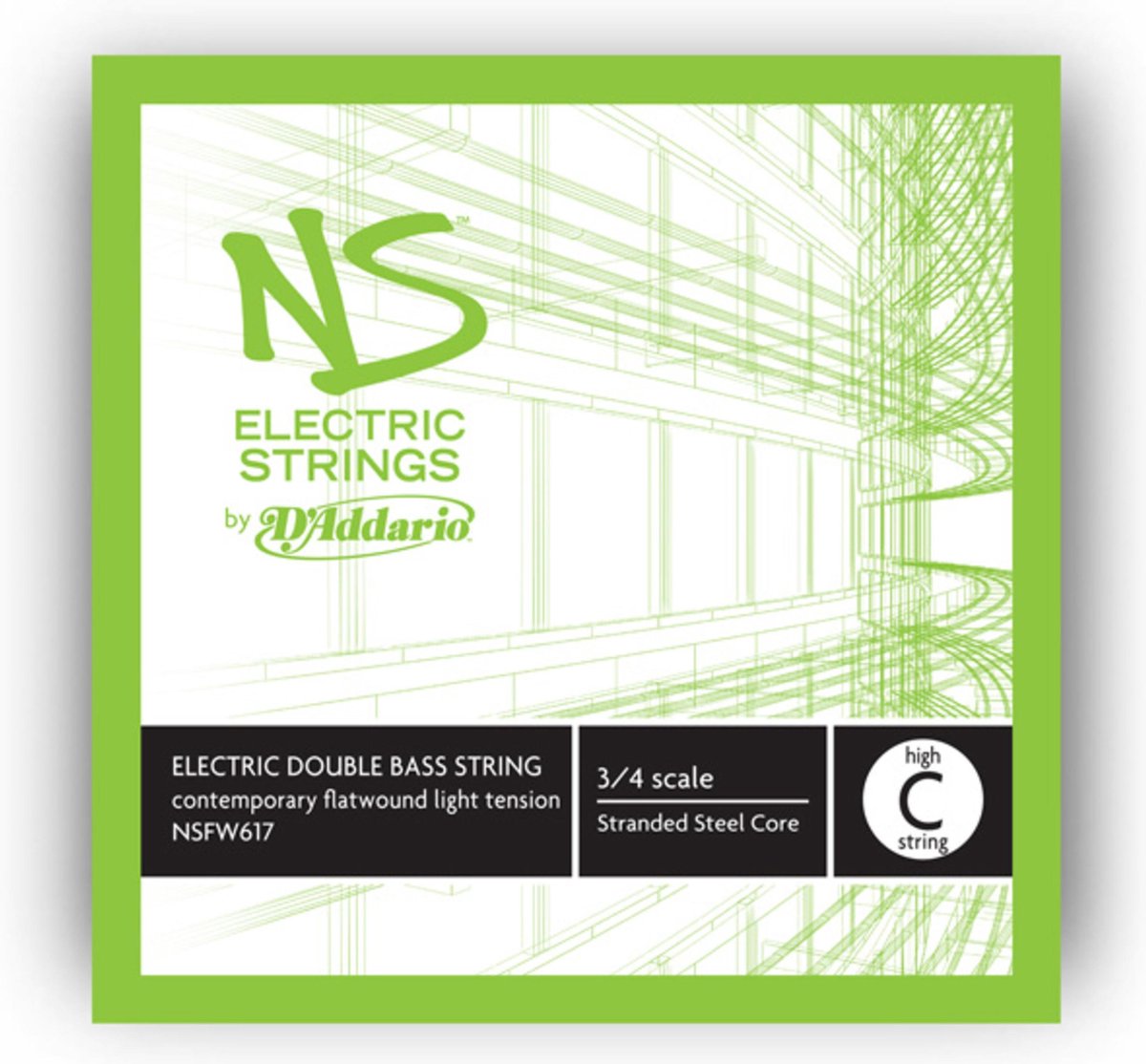 NSFW617 E-Contemporary High C bas-enkele snaar