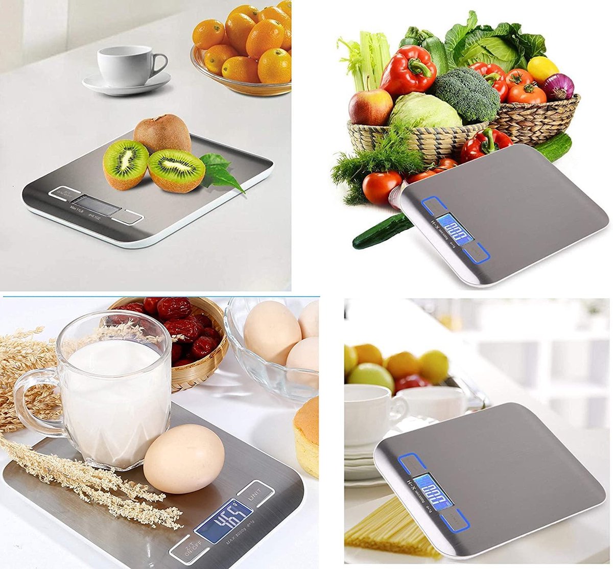 Digitale Precisie Keukenweegschaal - Tot 5000 Gram ( 5kg ) - Zilver