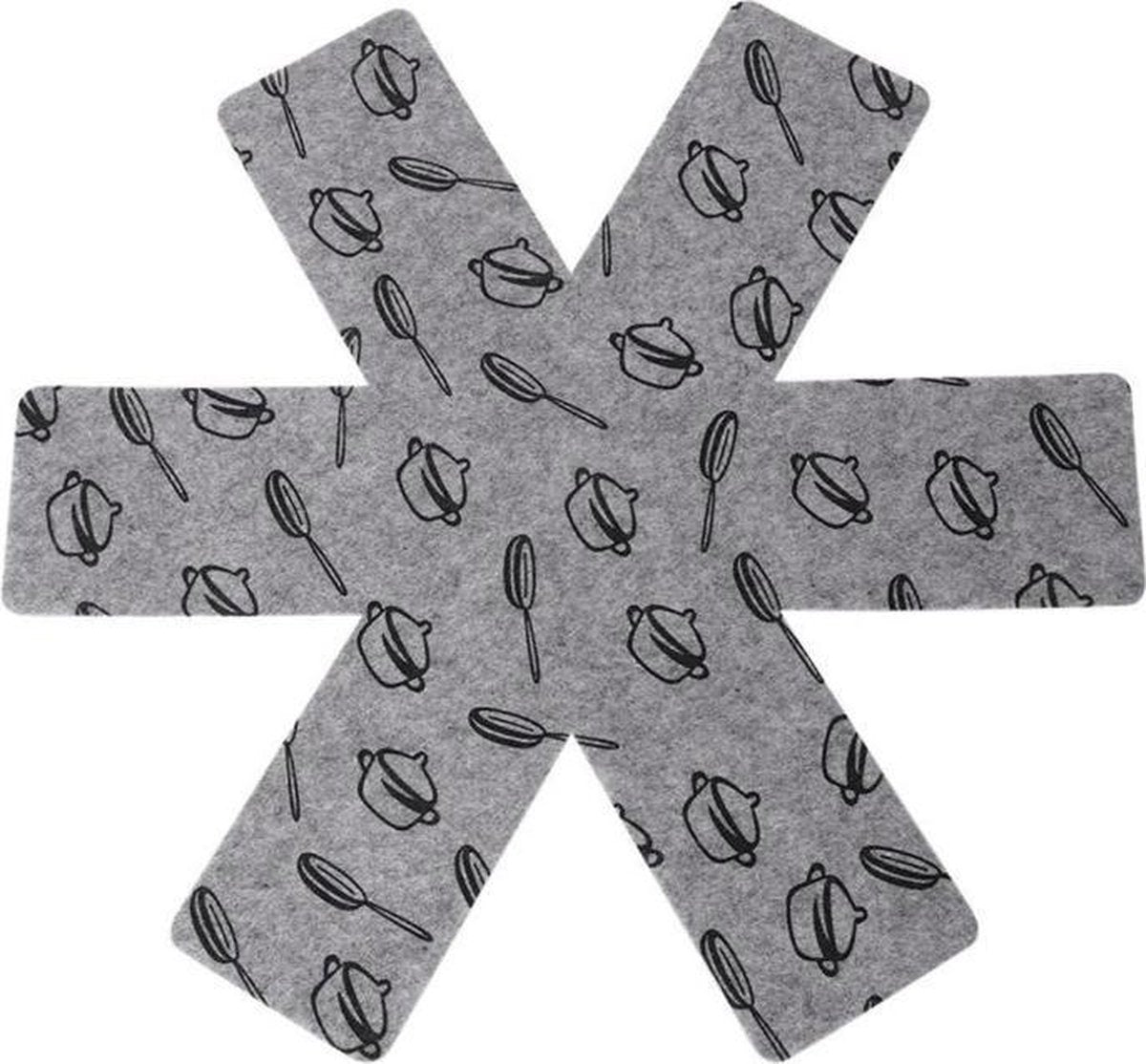 ProductGoods - 6 Stuks Pannenbeschermer Grijs - Pan Beschermer - Tegen Krassen Op Uw Pannen - Anti Kras - Pannenbeschermers