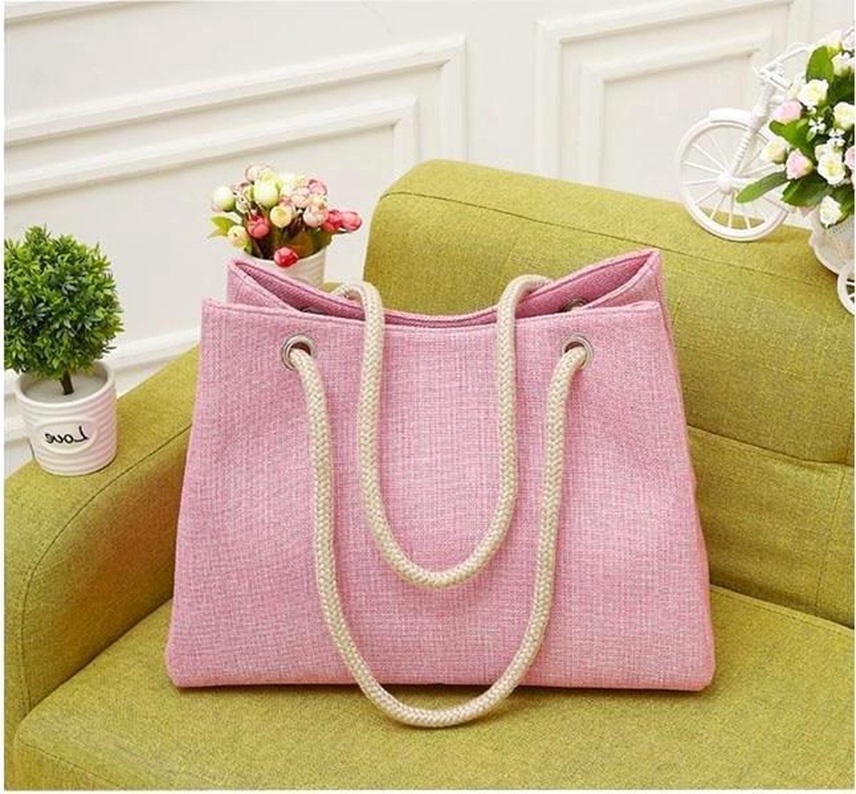Linnen boho tas