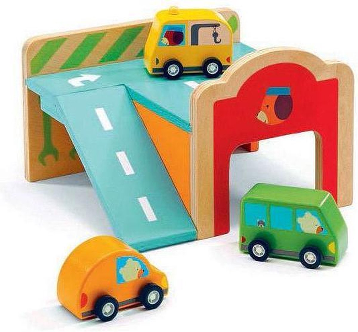 DJECO DJ06387 autoracebaan Hout