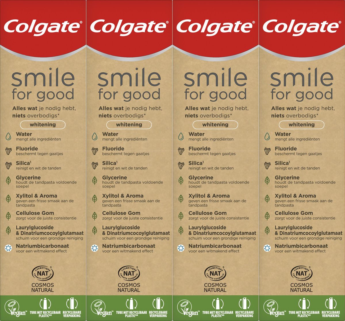 Colgate Smile for Good Whitening Tandpasta 4 x 75ml - Voordeelverpakking
