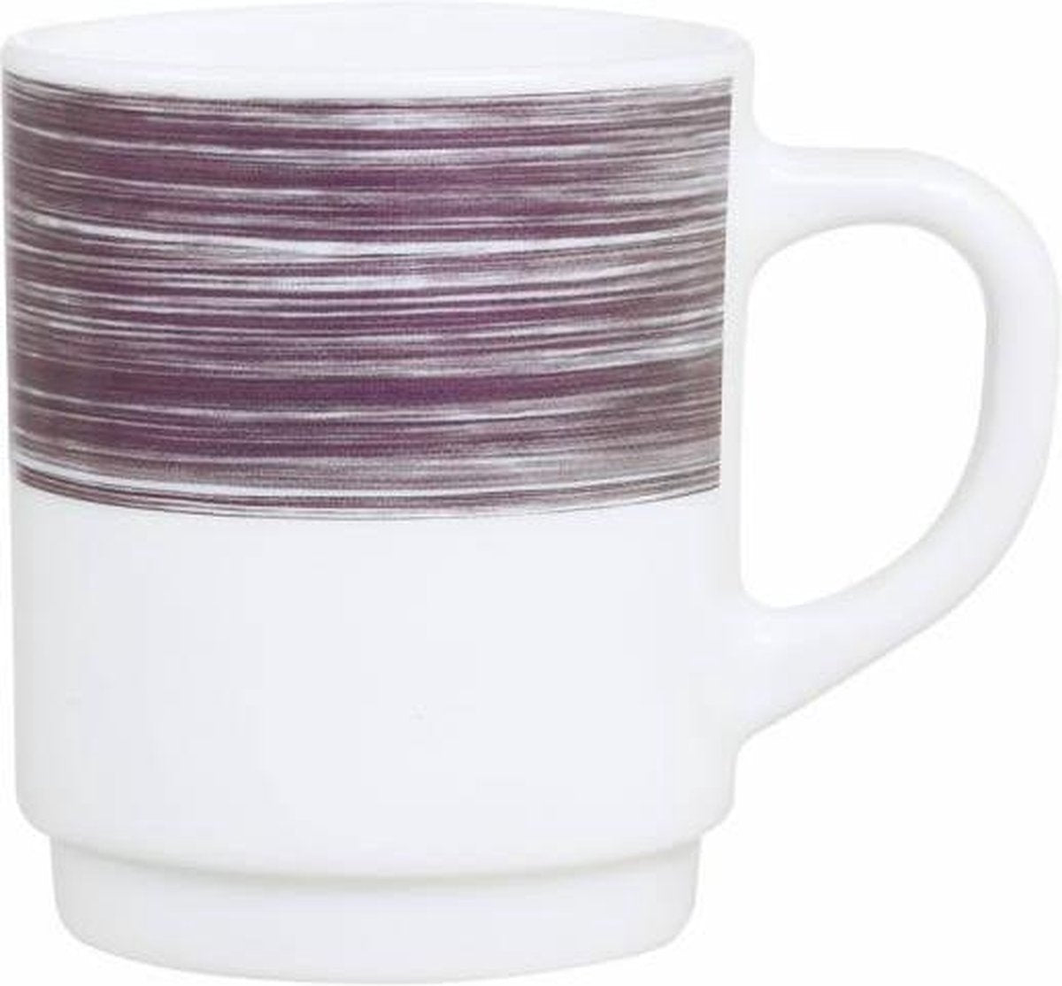 Arcoroc Brush Servies - Beker - 25cl - Wit Paars - Glas - (set van 6) En Yourkitchen E-kookboek - Heerlijke Smulrecepten