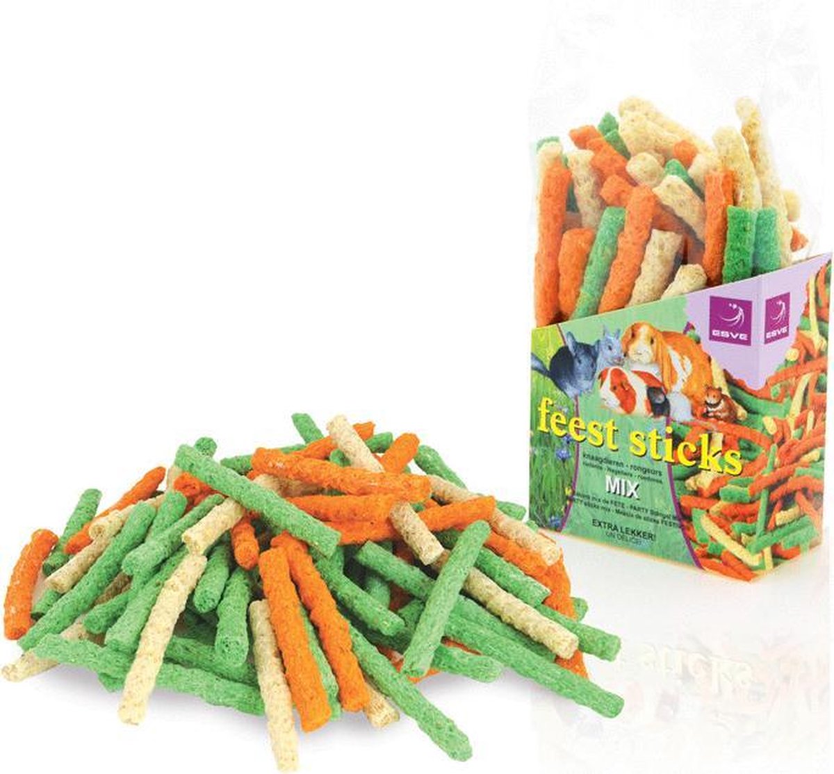 ESVE Feeststicks Mix - Knaagdier - Snack - 3 x 150 gr