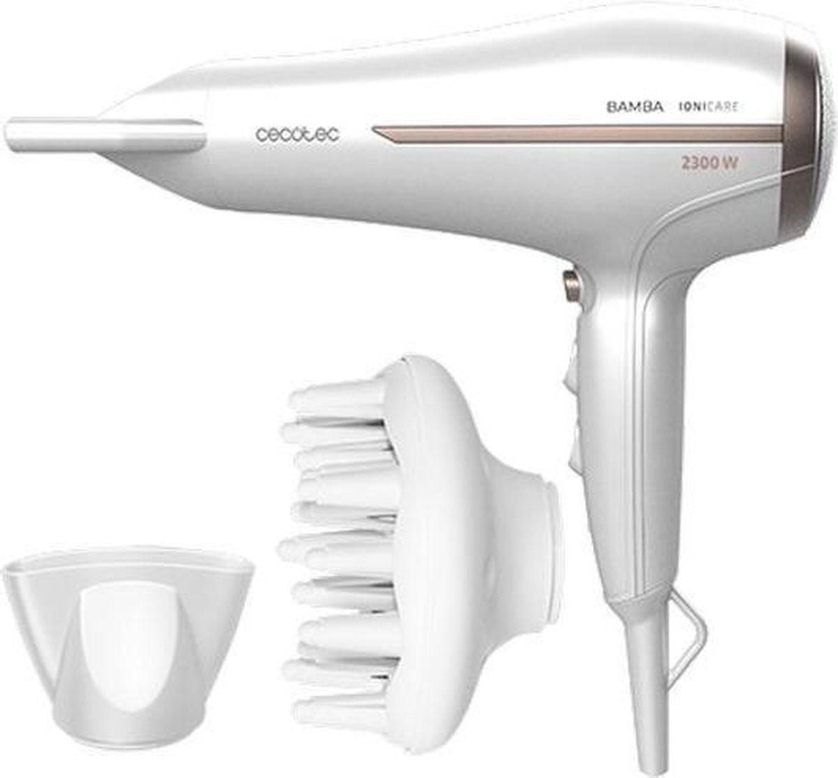 Cecotec® Föhn DC Bamba IoniCare 5200 Aura - 2300W - Haardroger - Wit