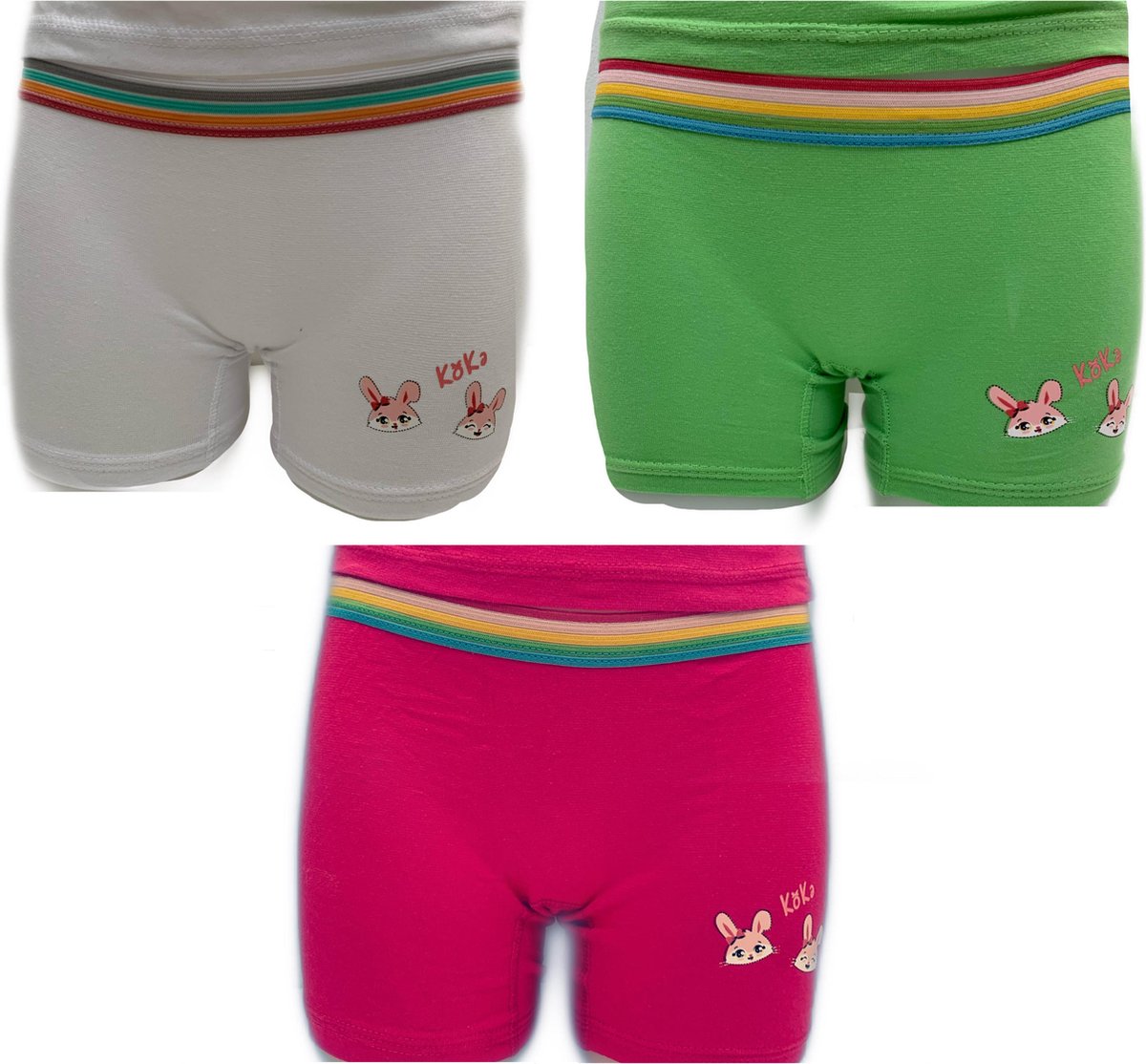 Embrator 3-stuks meisjes Boxershort mix Koka maat 104/110