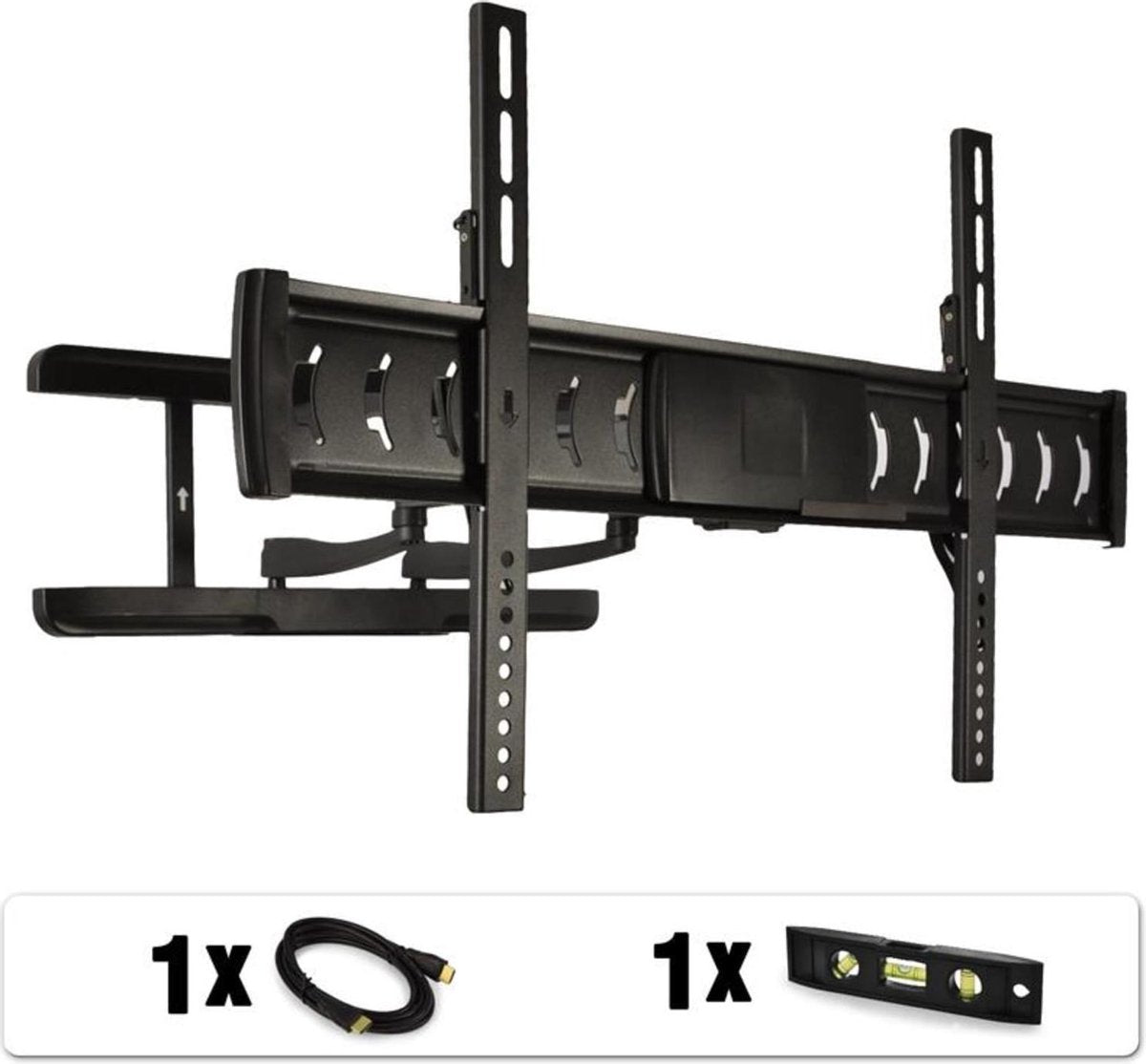 auna LDA03-446 zwenkarm-bevestiging 2 armen - ideaal voor tv met 66 tot 119cm (26 tot 47 ") - diagonaal scherm HDMI-kabel - max. capaciteit: 25kg
