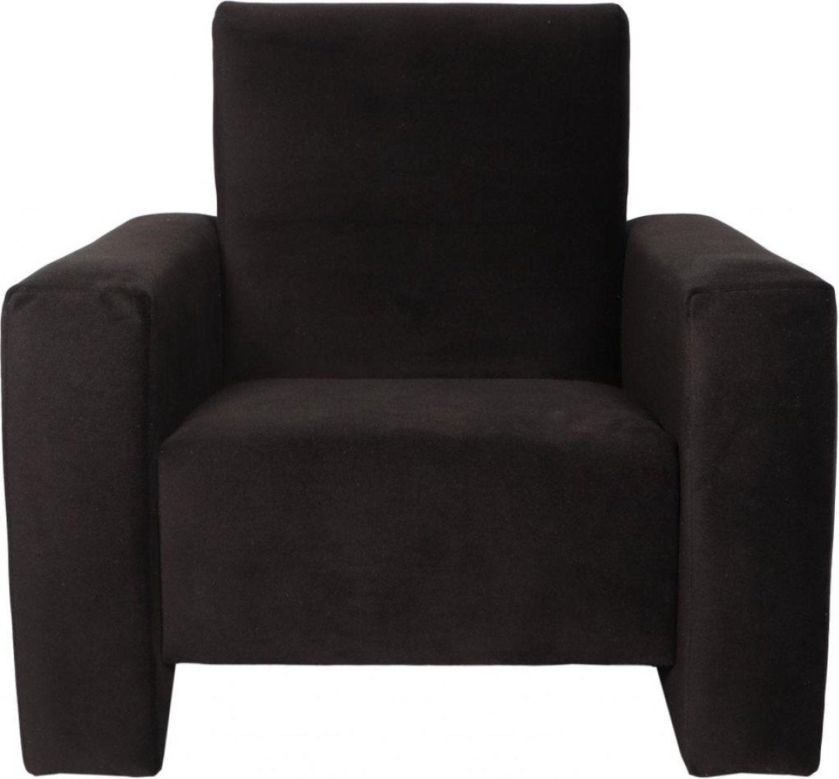 Ding Kinderfauteuil Jamie Velvet Zwart