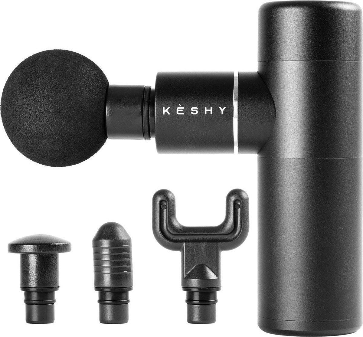 Kèshy Professionele en compacte mini massage gun met 4 koppen Massage pistool Massage apparaat Met draagzak USB oplaadbaar