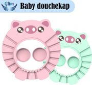 Glim® Douche kap baby - Bad kapje kind 1 tot 3 jaar - Haar wassen zonder zeep in de ogen en oren - douchen