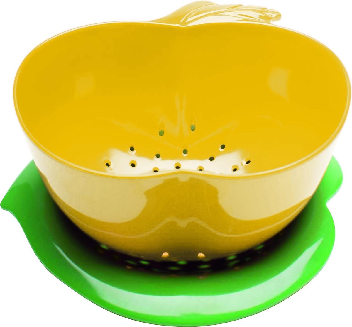 Zak! Designs Vergiet - Appelvorm - 16 cm - Geel/Groen