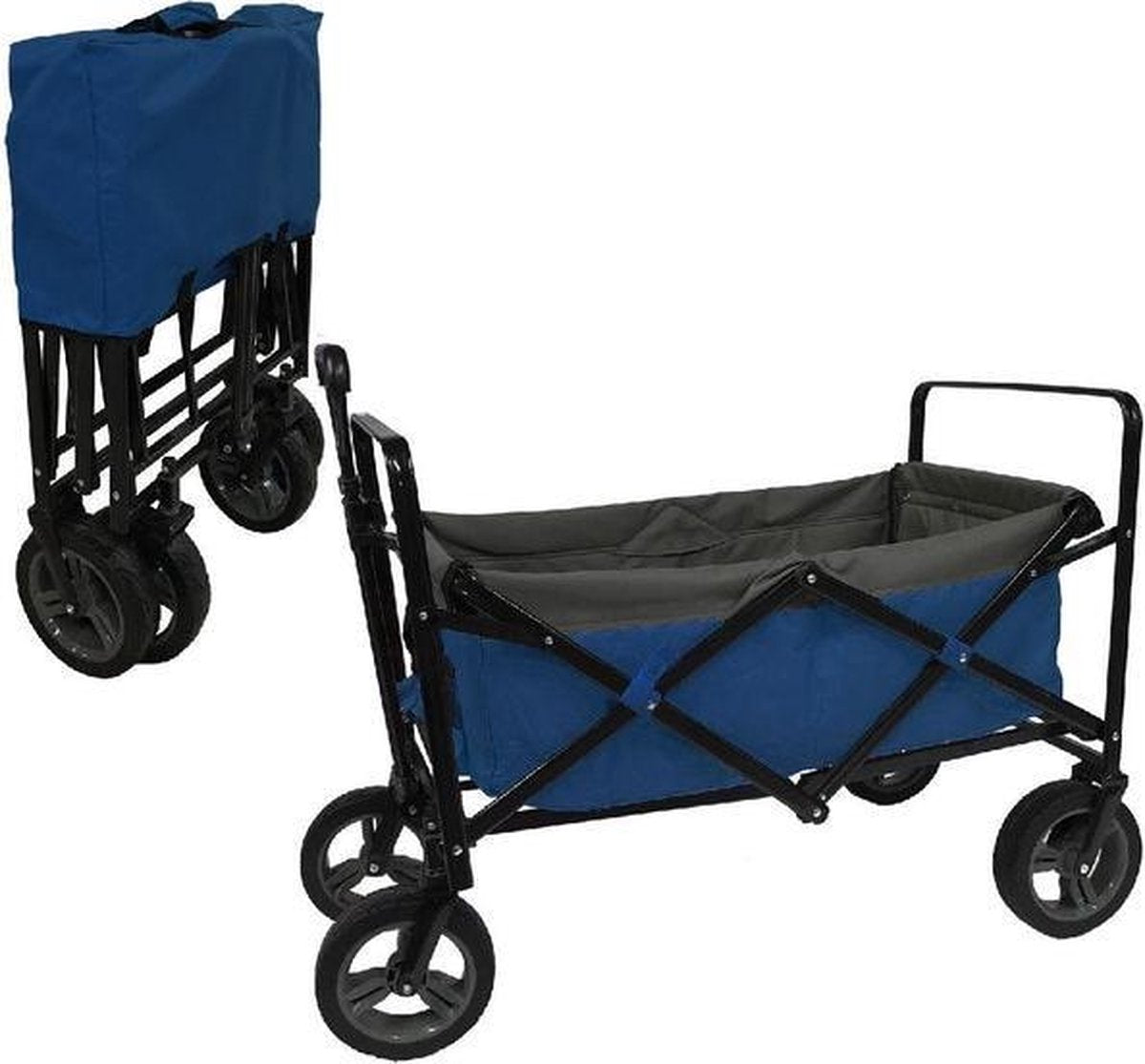 Outdoor Bolderwagen Blauw/Grijs
