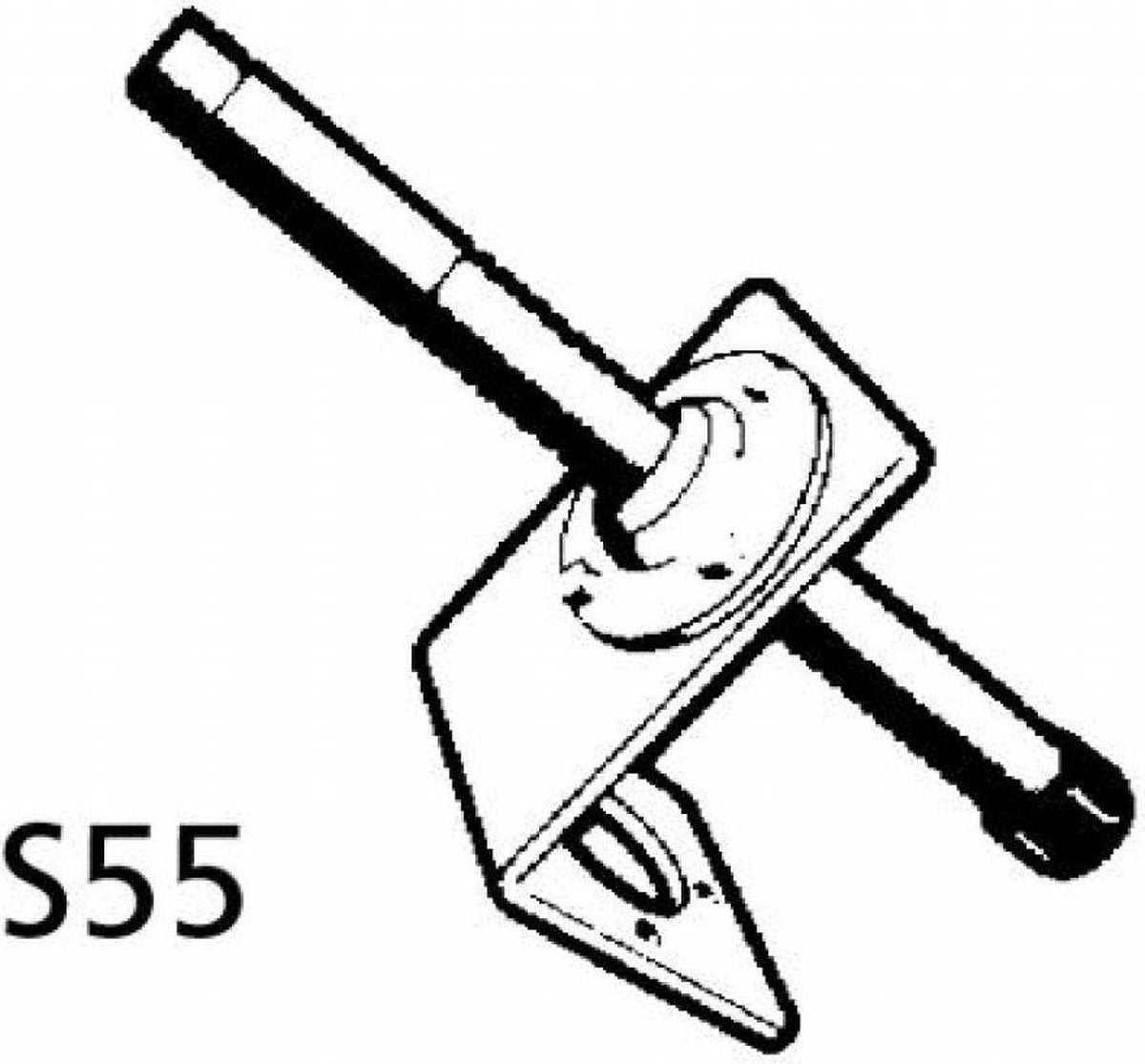 Haakse spiegelbevestiging S55