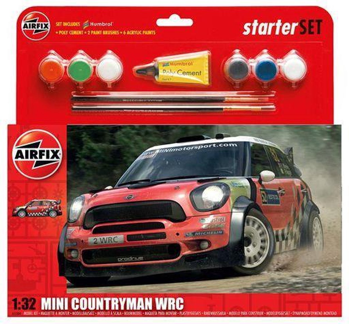 Airfix Mini Countryman Wrc Starter Set Modelbouwpakket