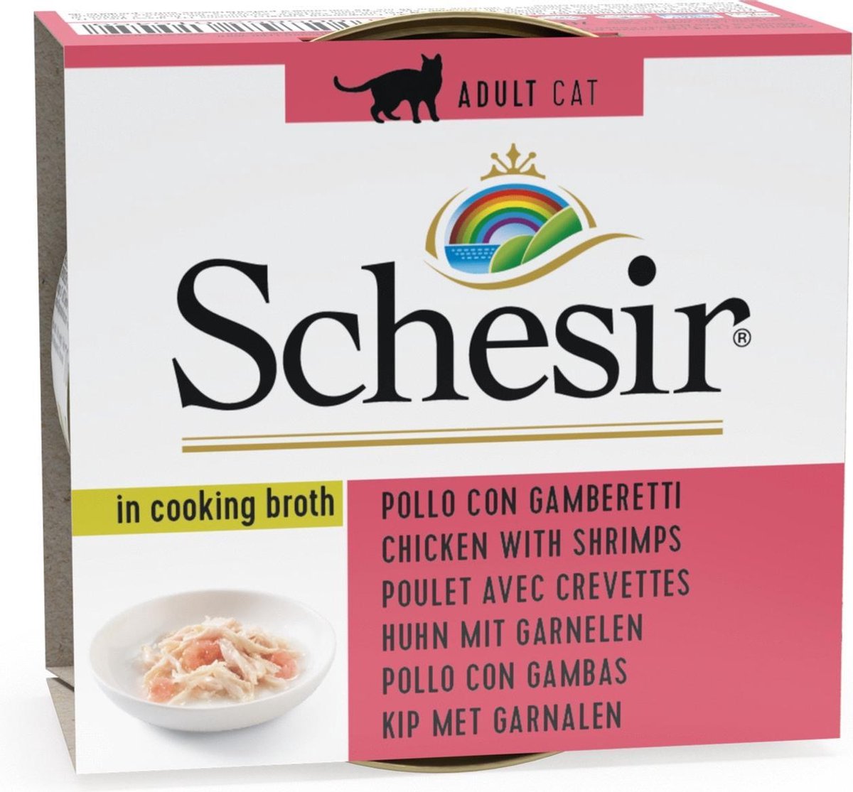 Schesir Kat Kip/Garnalen 70 gr - 14 stuks