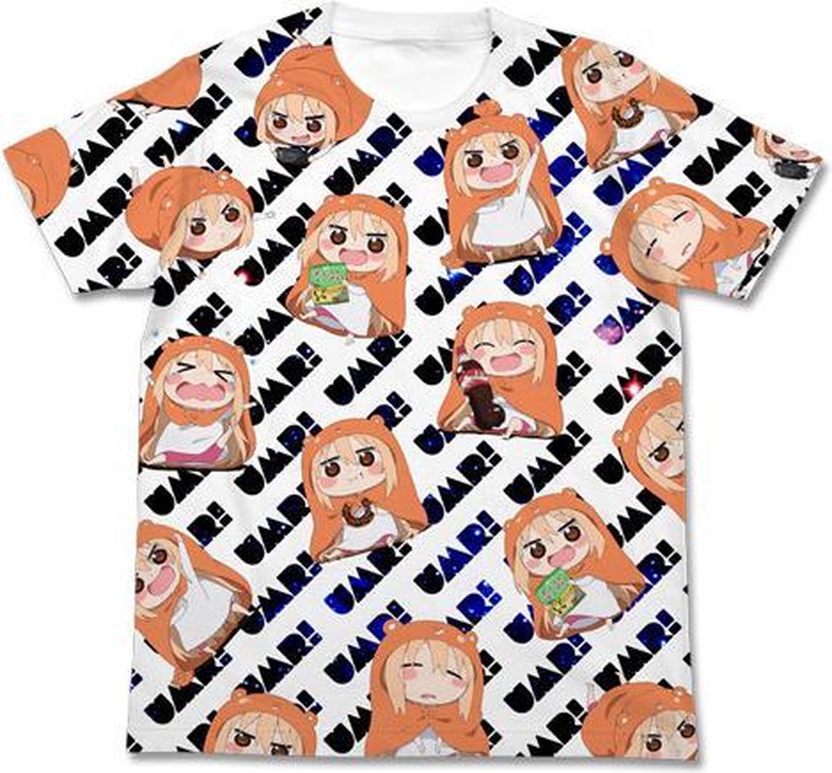 Himoto! Umaru-chan Umaru Full Graphic T-shirt White (S)
