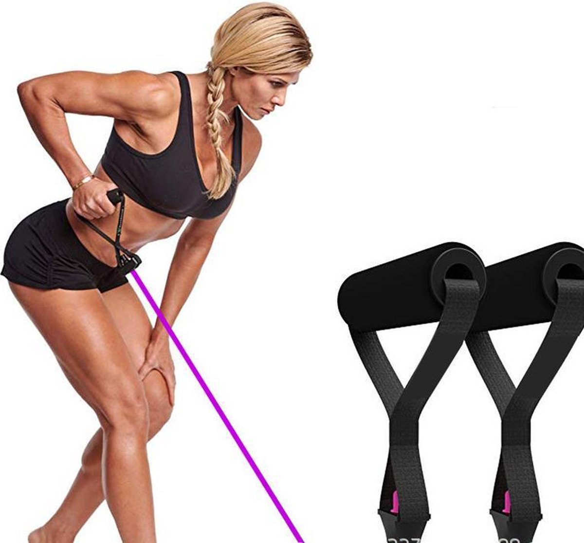 Push up Bord met Resistance banden - Pushup Grips - Opdruk Bord met Weerstandsband en Opbergtas