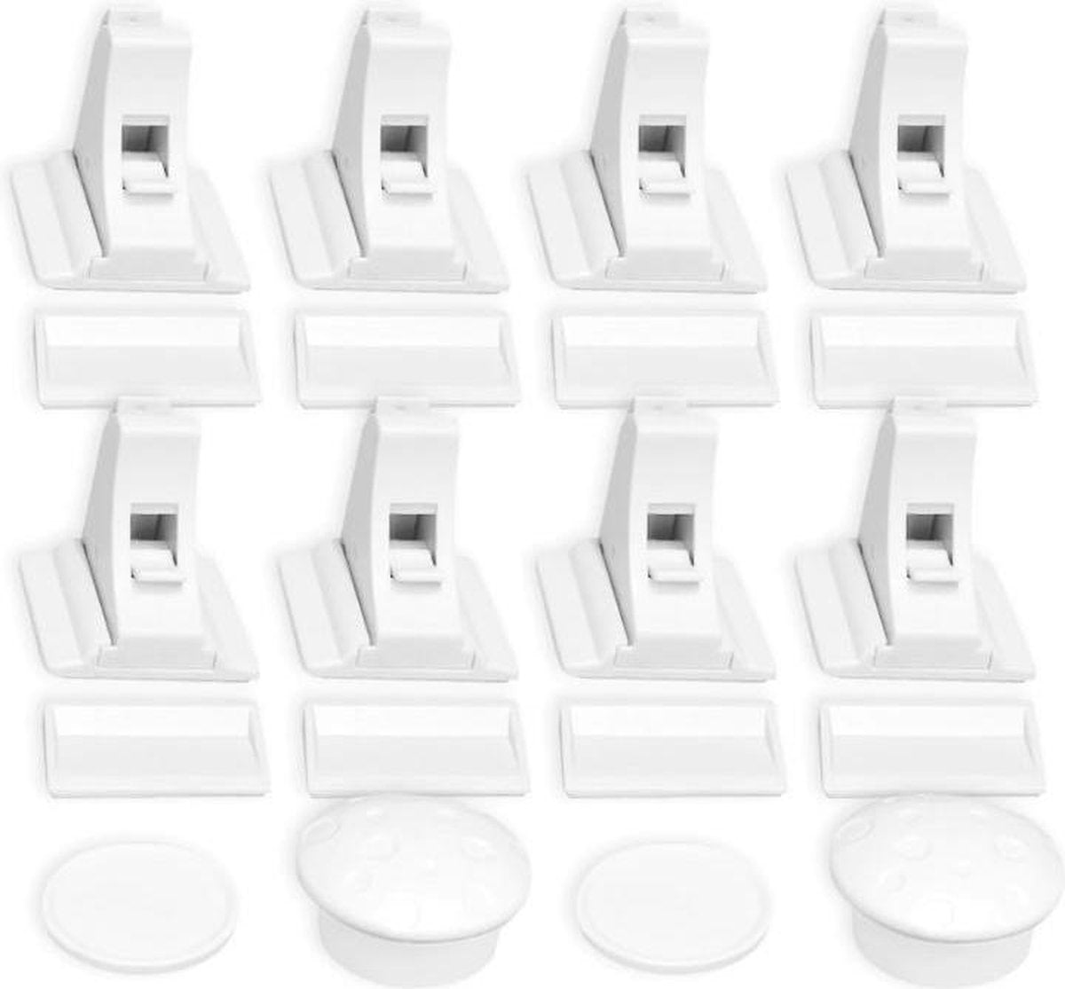 Magneet kinderslot voor baby's - 8 magneet sloten + 2 sleutels - Kinderbeveiliging - Kastbeveiliging - Matneetslot