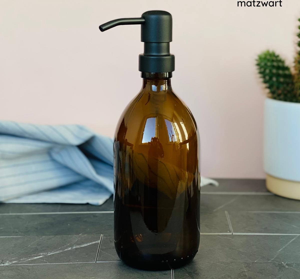 DIY handzeep met zeeppomp  goed voor 2 liter handzeep Zwart [meerdere kleuren]