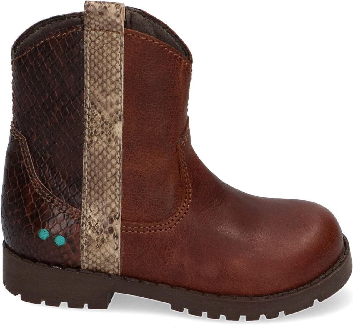 Bunnies JR 220785-513 Meisjes Enkellaarsjes - Bruin - Leer - Ritssluiting