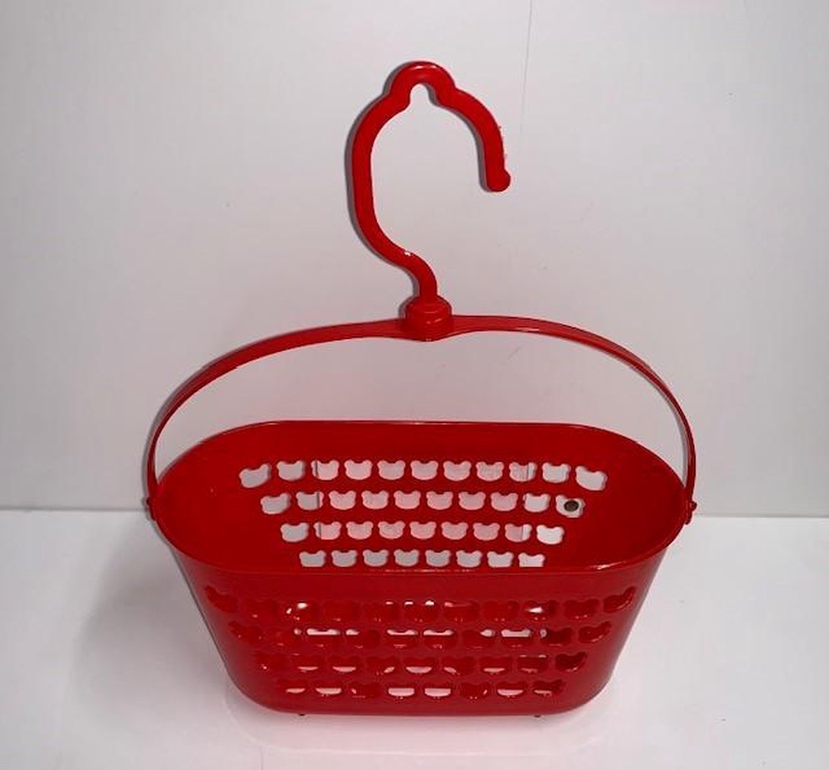 Wasknijpermandje ovaal rood