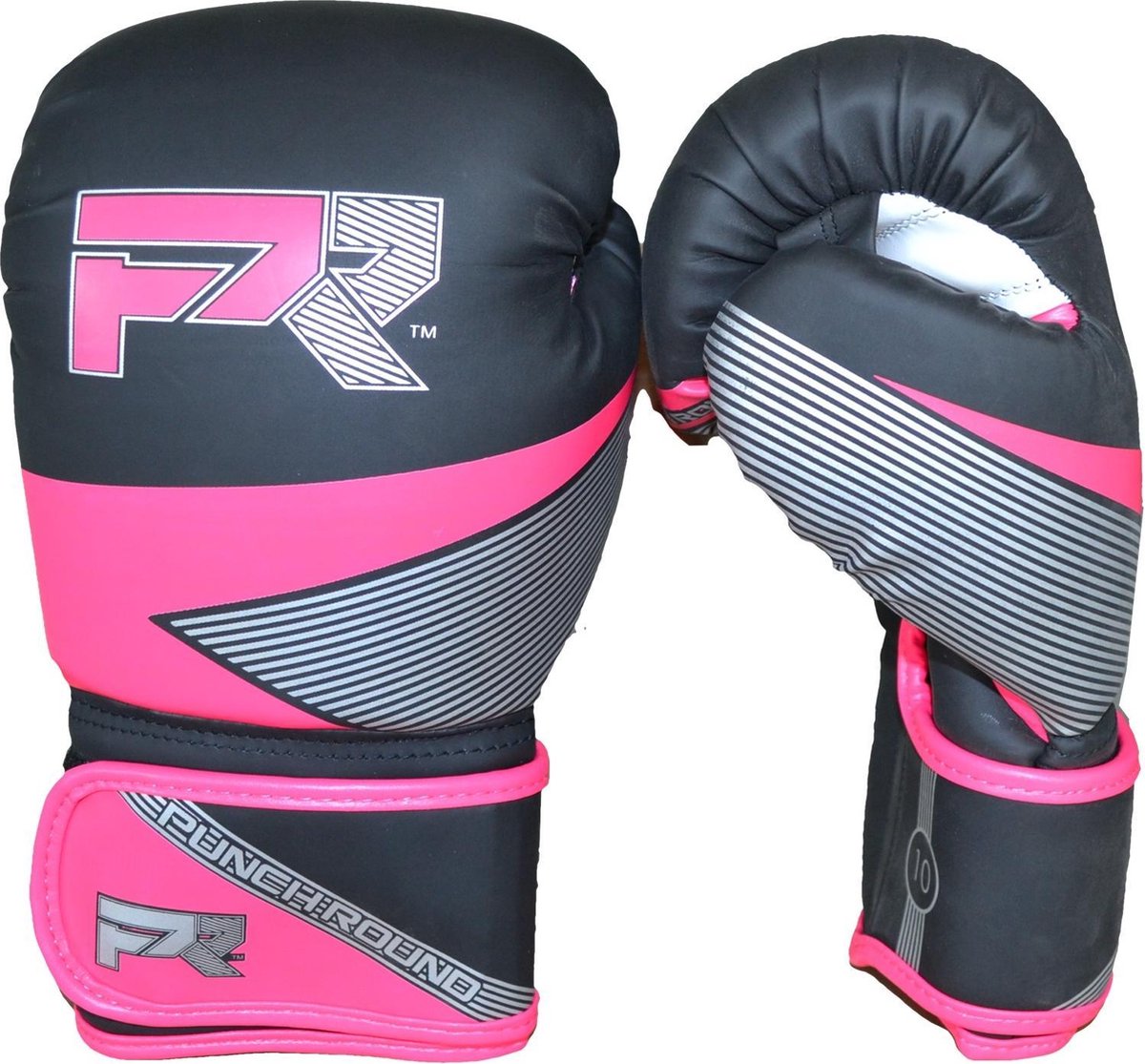 Punch Round Bokshandschoenen Evoke Zwart Roze Kies hier uw maat Bokshandschoenen: 12 OZ