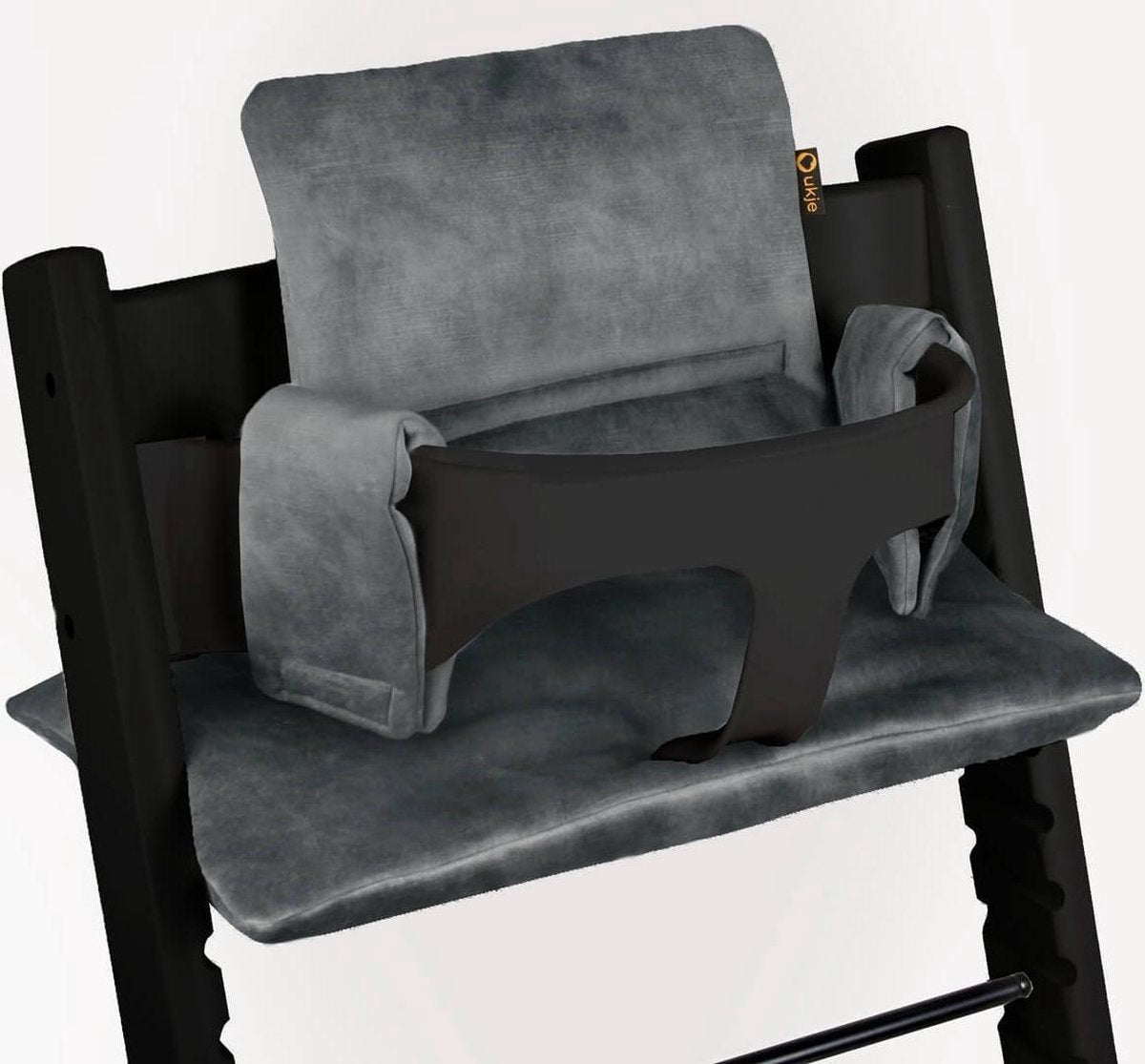 Ukje Stokke Tripp Trapp Kussenset - Velours - Grijs