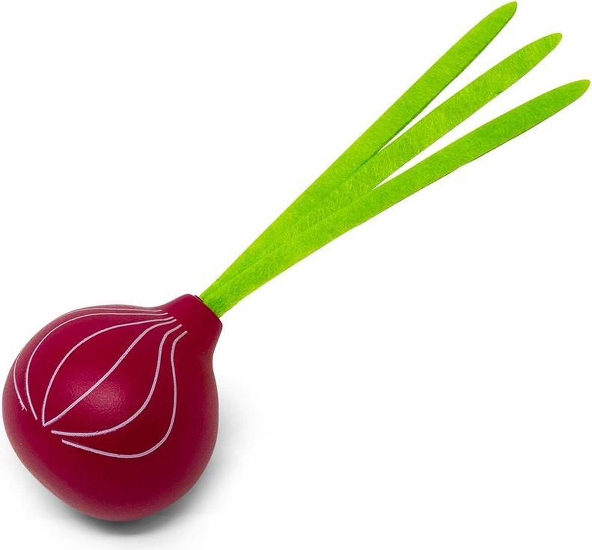 Mamamemo Ui 10 Cm Hout Bordeaux/groen