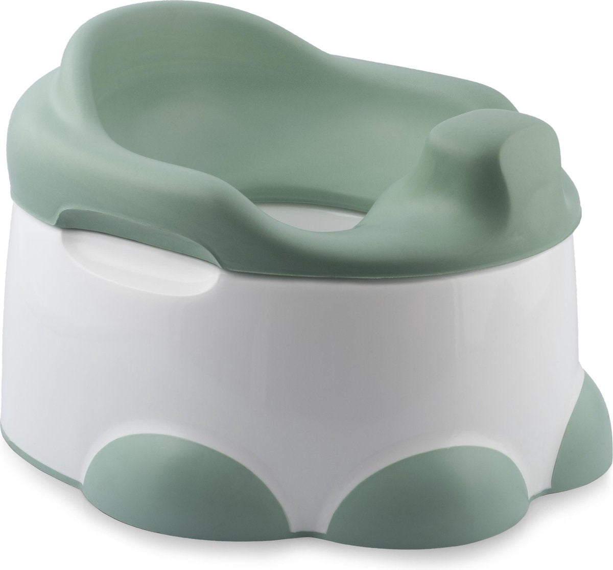Bumbo Step 'n Potty Hemlock Green  -Toilet Trainer- Brilverkleiner met Opstapje -Toilet Bril Zitje - 3 in 1 WC Potje -WC Zindelijkheids Training voor Jongens/Meisjes - Urinoirs voor Kind/Peuter van 2 tot 7 jaar - Wit met Groen