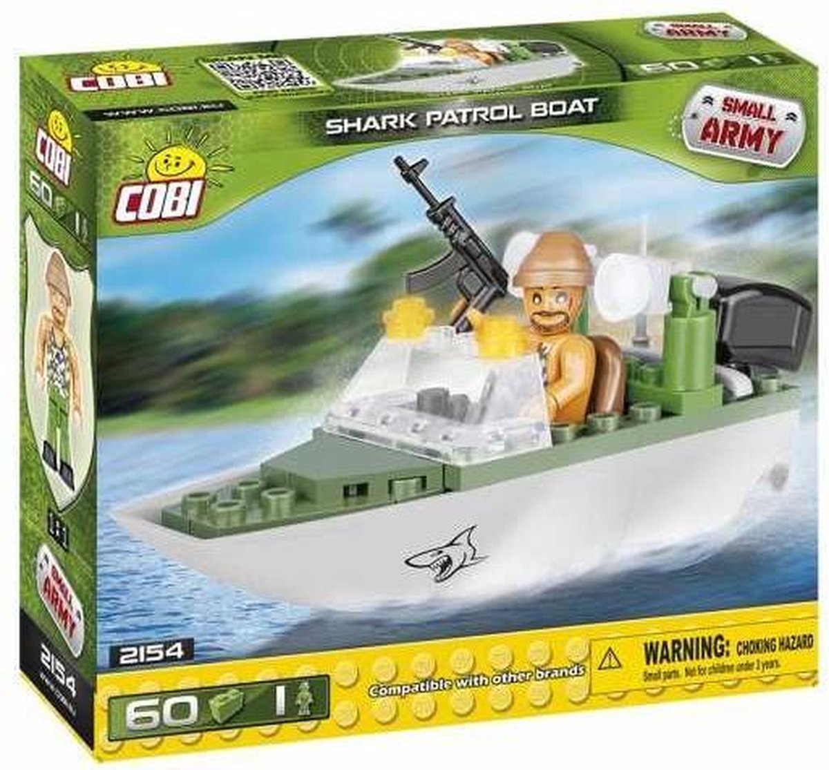 Cobi 60 Pcs Small Army /2154/ Shark Patrol Boat