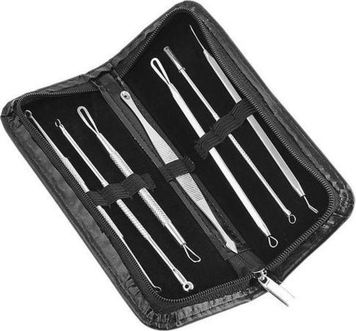 Professionele 8 Delige Mee-eters & Acne Verwijderen Set - Blackhead Killer - Remover Comedonenlepel - Puisten verwijderaar - Comedonendrukker - Mee-eter Lepel - Mangry
