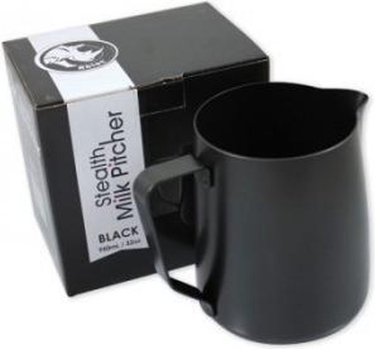 Rhinowares Stealth Milk pitcher Melkkan melkopschuimkan 600ml - Zwart