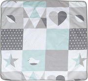 Roba Deken Happy Patch 80 X 80 Cm Katoen Grijs/groen