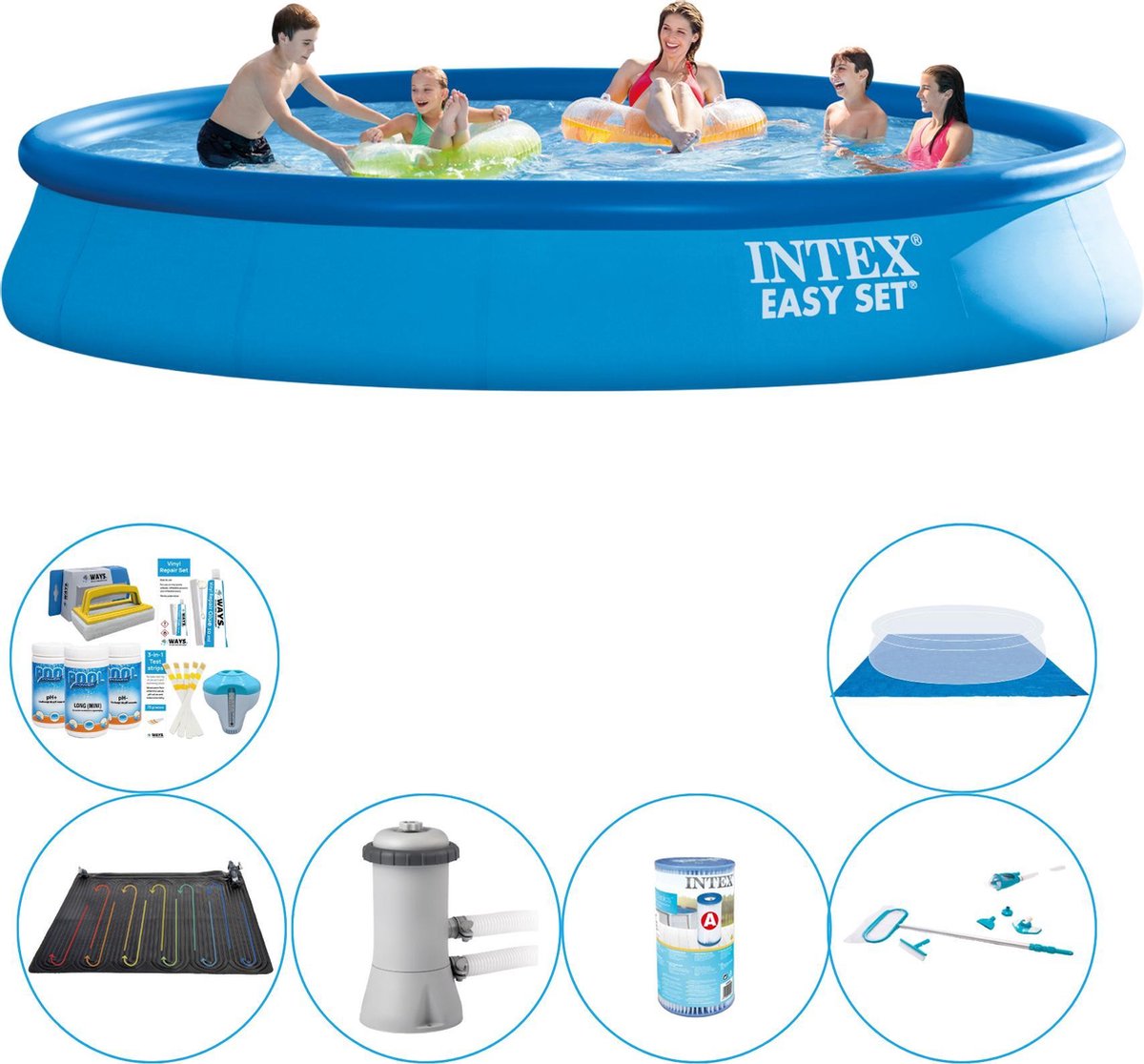 Zwembad Deal - 7-delig - Intex Easy Set Rond 457x84 cm