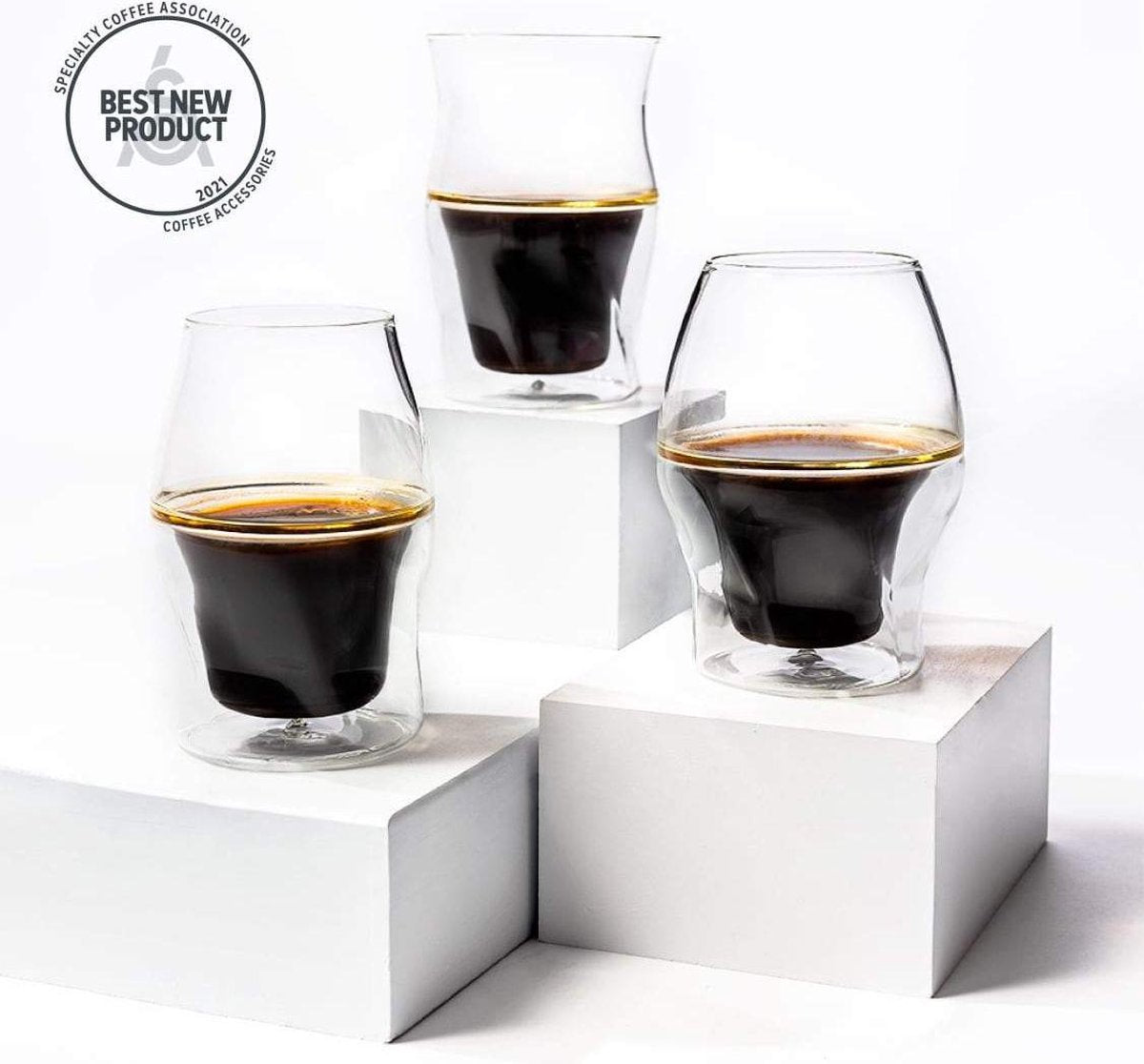 AVENSI Koffie Smaak en Aroma Verbeterende Glazen Set van 3 - Barista - Koffie