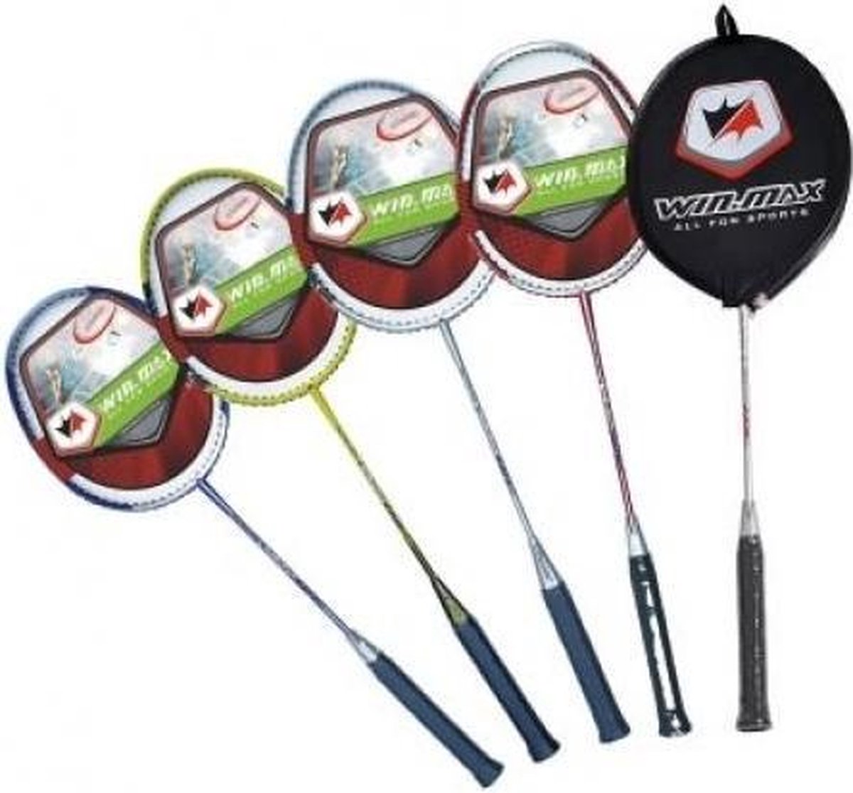 Badminton-Racket pro.Alu m.Carbon shaft Rood