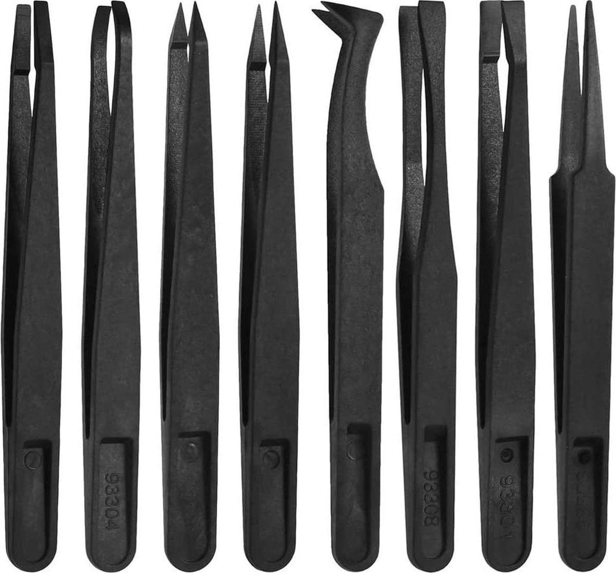 MMOBIEL 8x Anti-Statische Multifunctionele Plastic Precisie Pincet Set