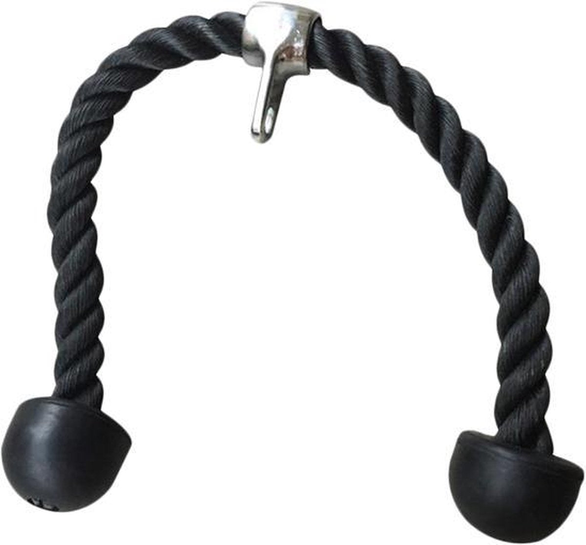 DW4Trading® Triceps touw draaibaar fitness lat pulley krachttraining zwart
