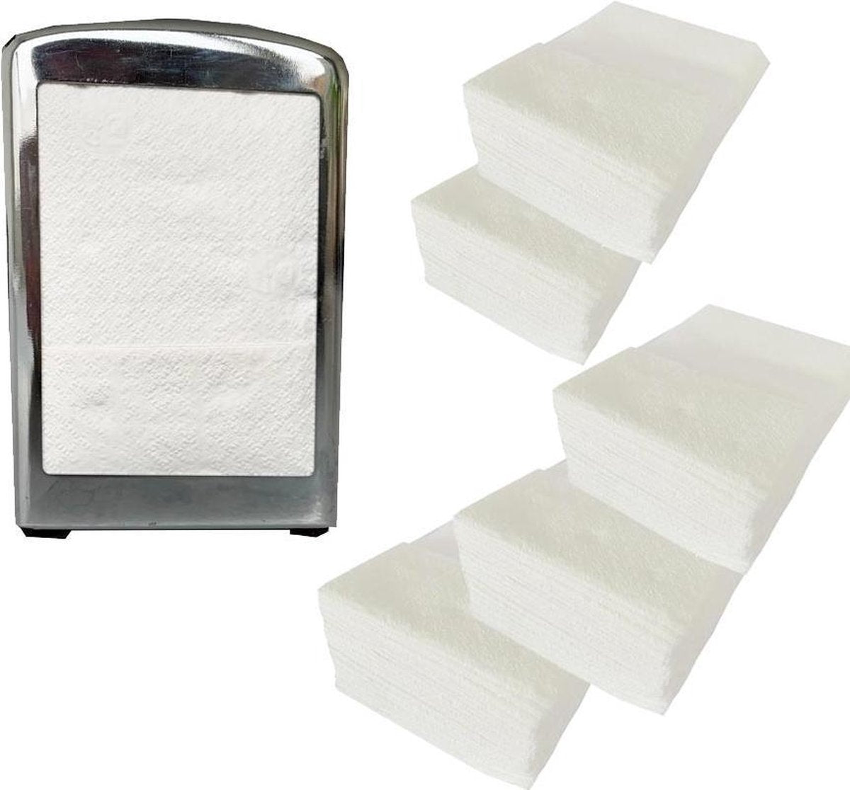 MixMamas Dispenser Servetten - Navulling servethouder - 600 stuks - Wit