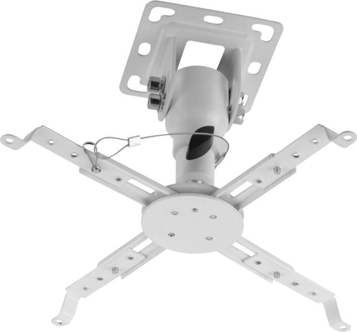 Beamer Plafondbeugel - 360° Draaibaar en 50° Kantelbaar - Plafond-afstand 17cm - Tot 20kg - Wit