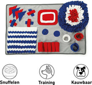 Snuffelmat Hond Kat Honden Speelgoed Puppy Speelgoed Katten Speeltjes - Snuffelmatten Voor Honden en Katten intelligentie - Hersenwerk - Speelmat - Konijnen - Training - Speeltjes - Trainingsmat - Anti-Schrok - Snuffelkleed – Blauw