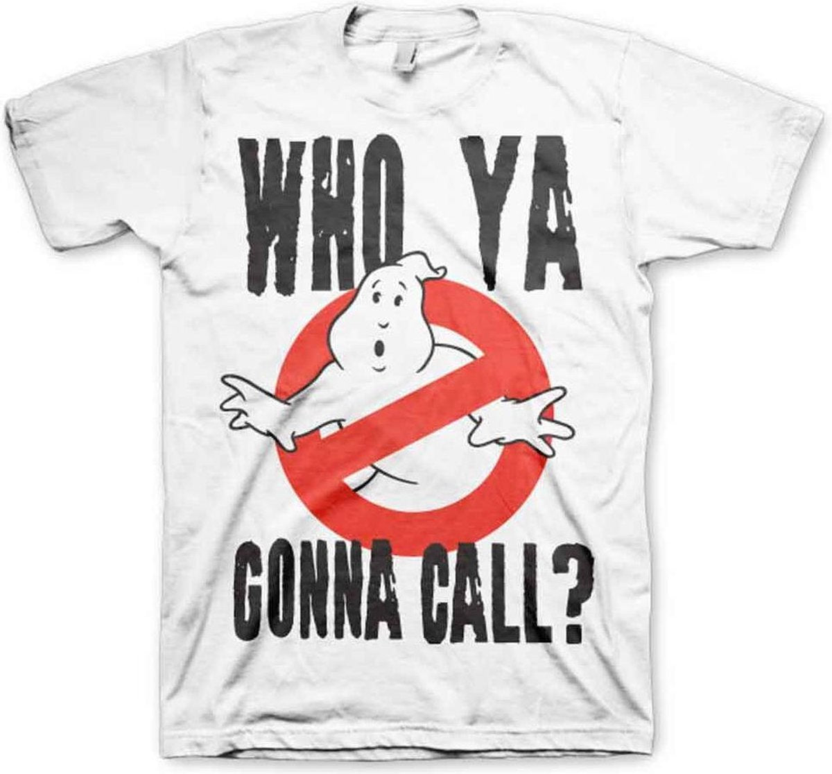GHOSTBUSTERS - T-Shirt Who Ya Gonna Call ? - White (S)