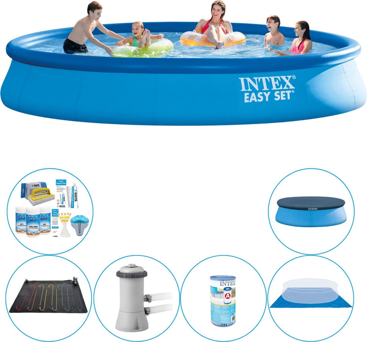 Zwembad Combi Deal - Intex Easy Set Rond 457x84 cm