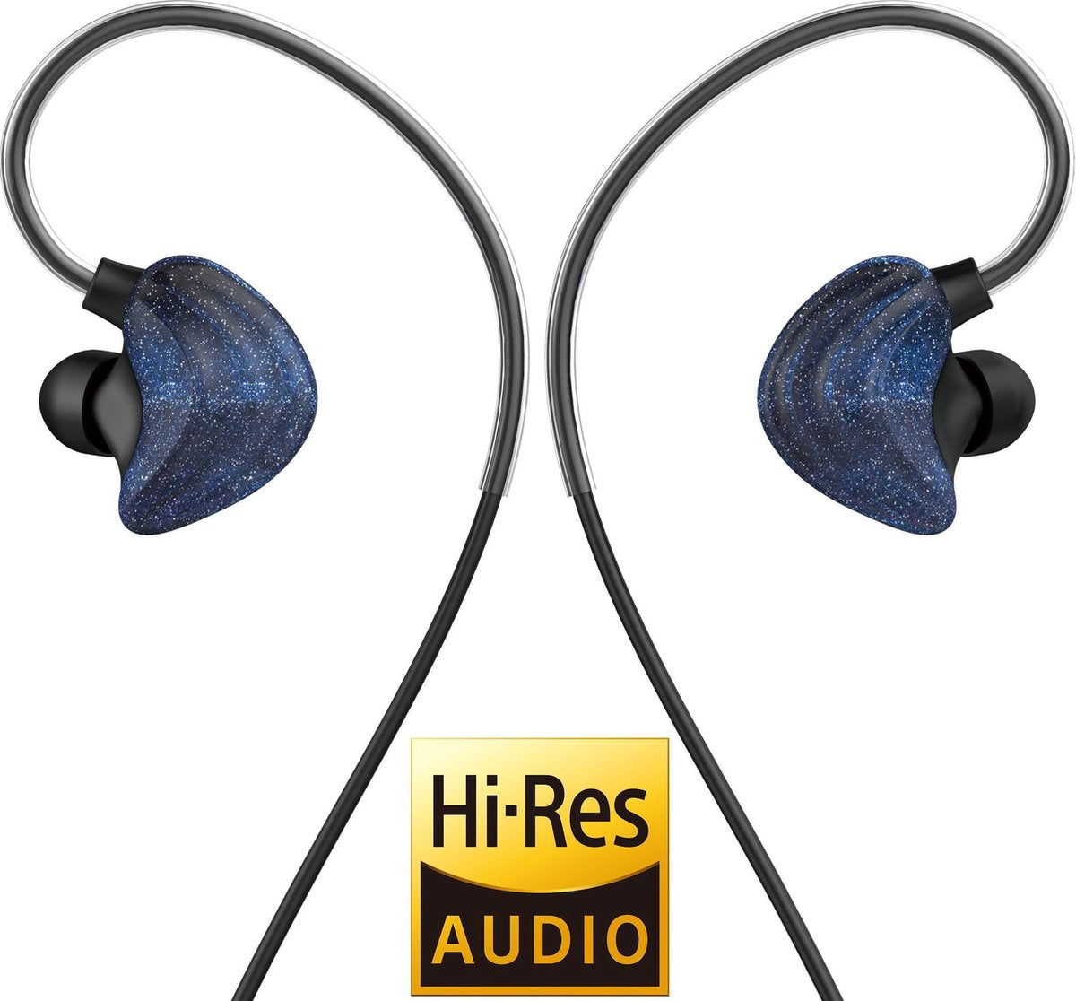 UiiSii CM5 Blauw - Hi-Res in-ear oortjes van professionele kwaliteit - Uniek design - Coax