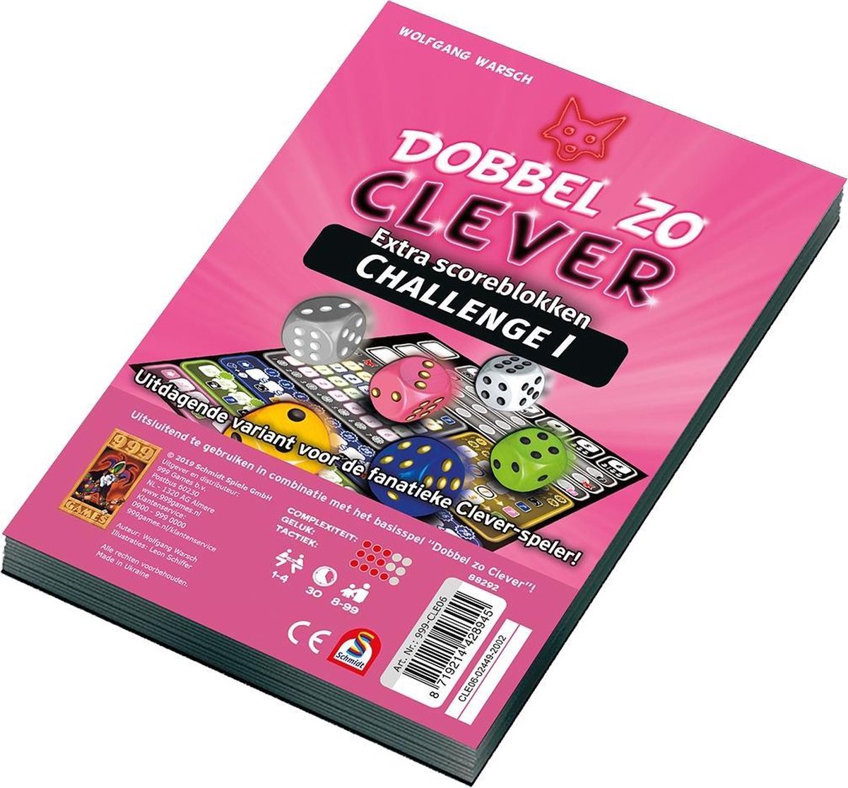 Dobbel zo Clever Challenge Scoreblok - Uitbreiding - Dobbelspel