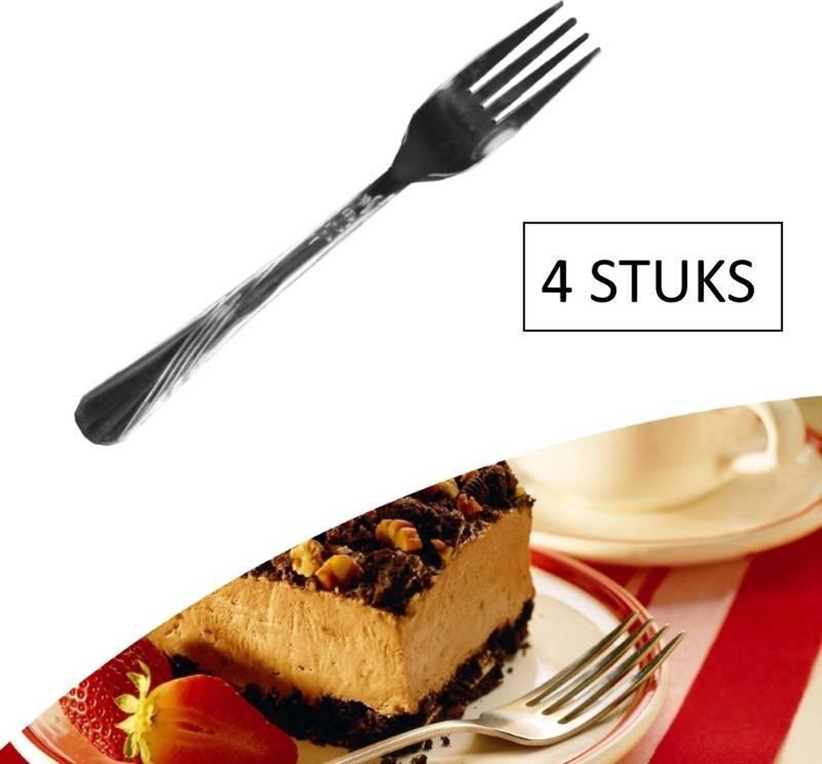 Bellson Bestek Gebakvorkjes (4 stuks)
