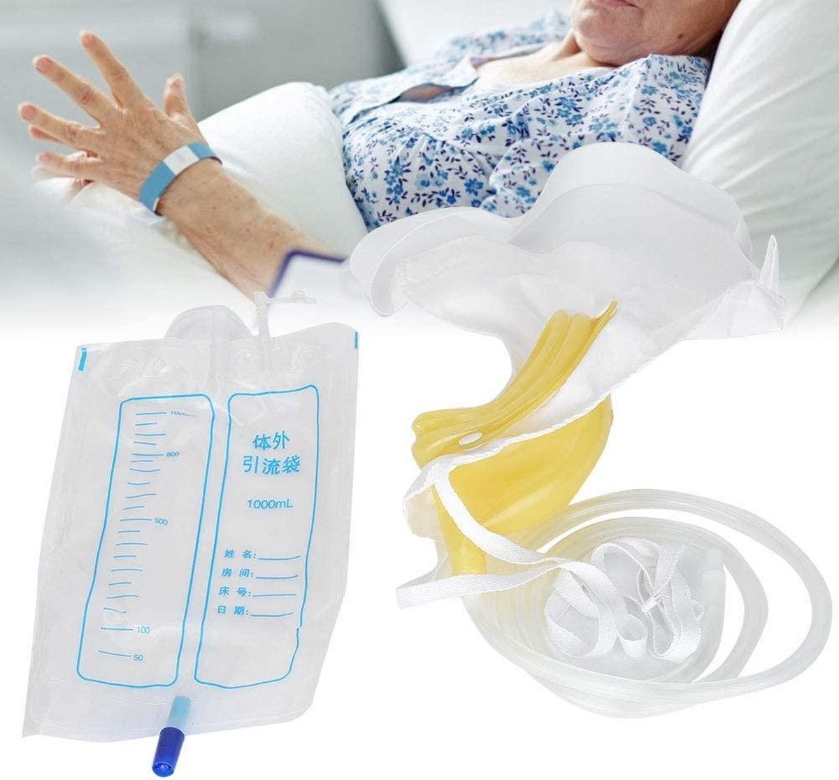 1 stuk katheter urine opvangen vrouwen - urinaal - urinezak - urine bedzak - katheterhouder bovenbeen - katheterzak aan been - katheterslang