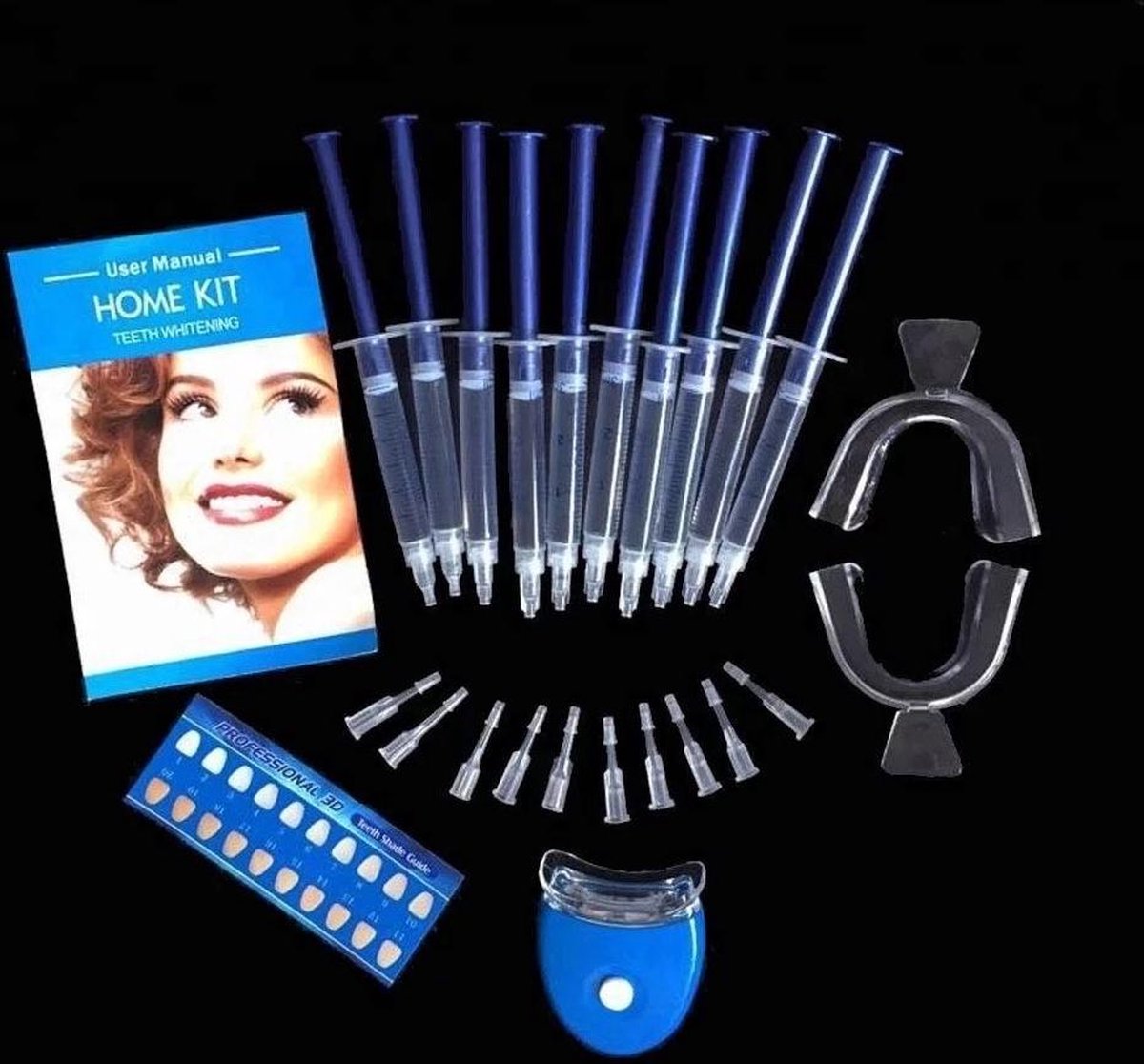 Tanden Bleken - Tandbleek Set - Tandenbleekset - Tandbleekset Premium - Tanden Bleekset - Tandbleekset Premium - 3D LED - Zonder Peroxide - 3 Gelspuiten - Veilig - Thuis bleken - Witte Tanden - Professionele Teeth Whitening - Tandenbleek set