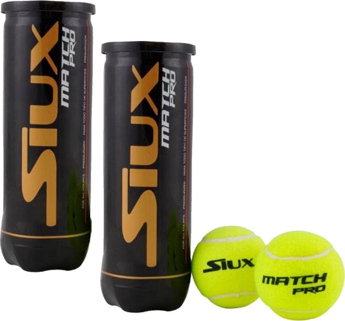 SIUX MATCH PRO Padel ballen - Padelballen uitermate geschikt voor buiten - 2 blikken met 3 ballen